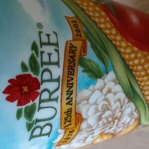 Burpee 125th Anniversary 2001 Cup Mug 10 oz Flowers Vegetables